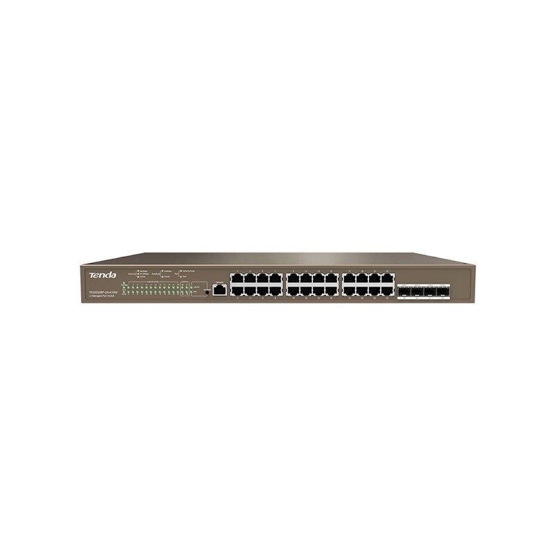 Tenda TEG5328P-24-410W Gestito L3 Gigabit Ethernet (10 100 1000) Supporto Power over Ethernet (PoE) 1U Grigio