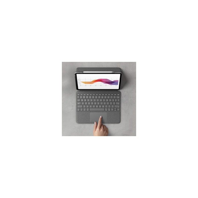 Logitech Folio Touch Grigio Smart Connector QWERTY Italiano