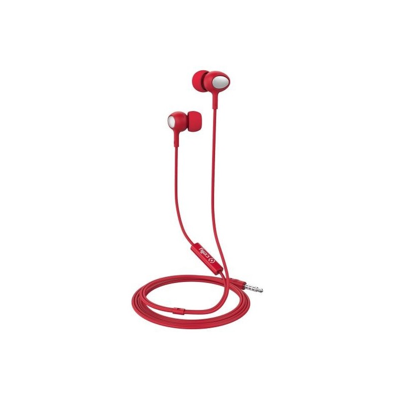 Celly UP500 Auricolare Cablato In-ear Musica e Chiamate Rosso