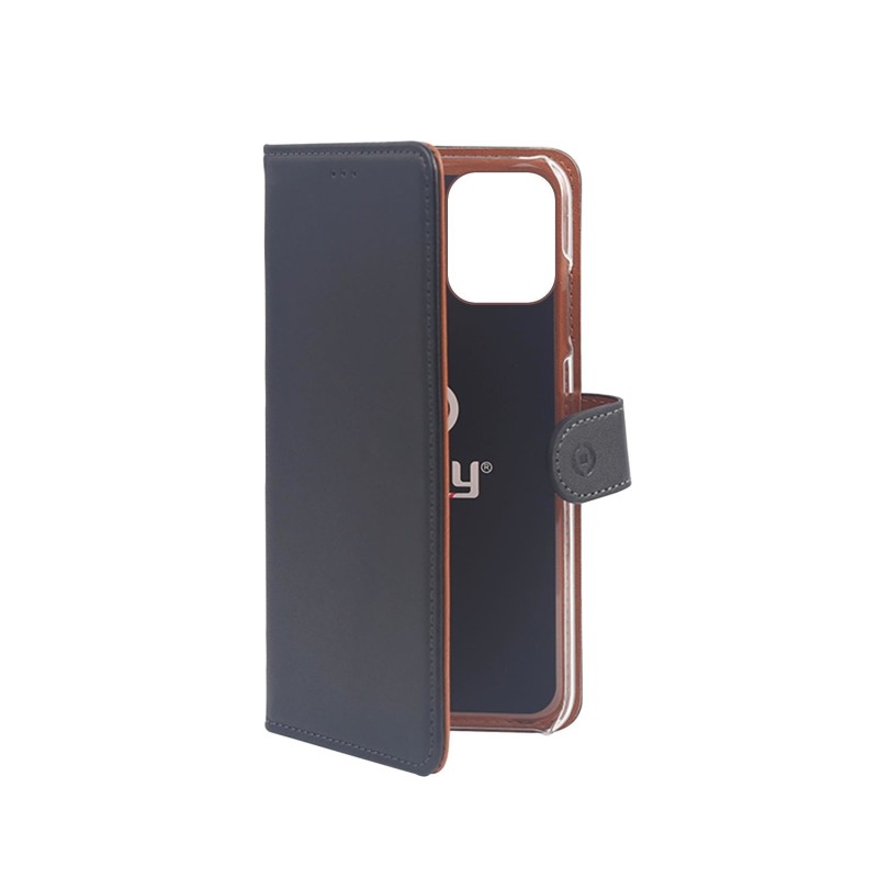 Celly Wally custodia per cellulare 13,7 cm (5.4") Custodia a libro Nero, Marrone