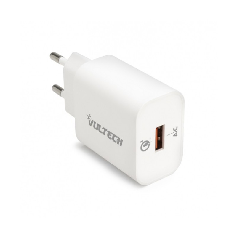 Vultech Caricatore Da Rete USB Quick Charge 3.0 3A 18W