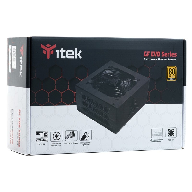 itek GF650 alimentatore per computer 650 W 24-pin ATX ATX Nero