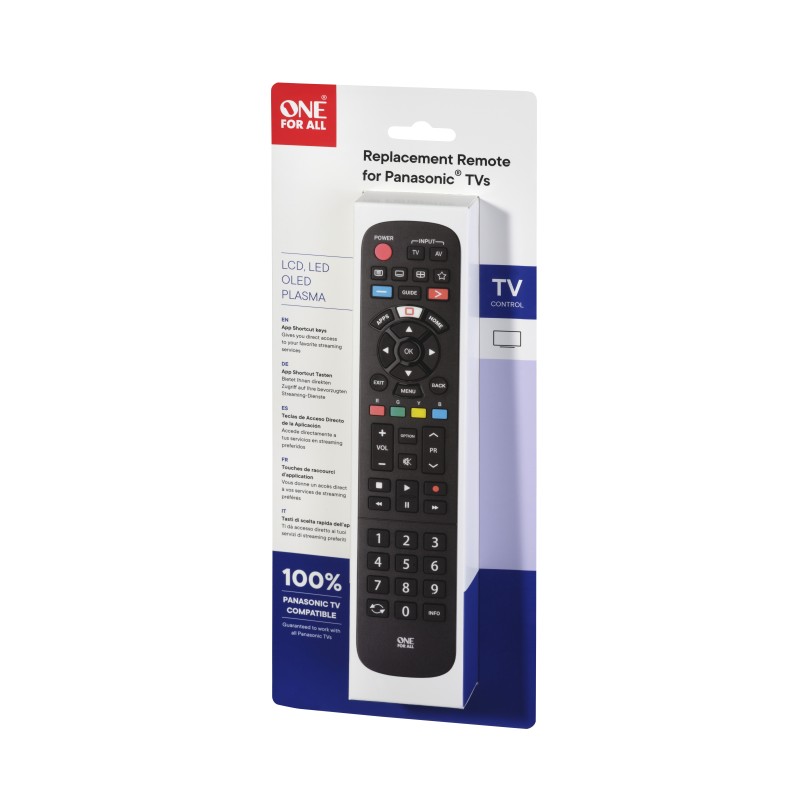 One For All TV Replacement Remotes URC4914 telecomando IR Wireless Pulsanti