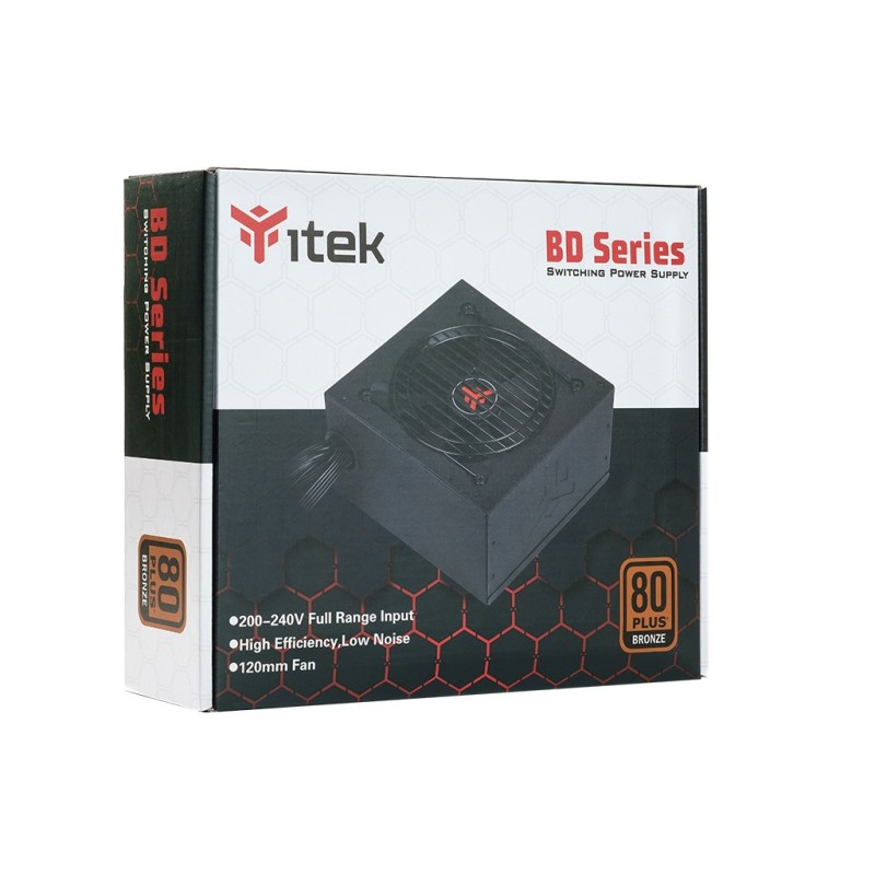 itek BD500 alimentatore per computer 500 W 24-pin ATX ATX Nero