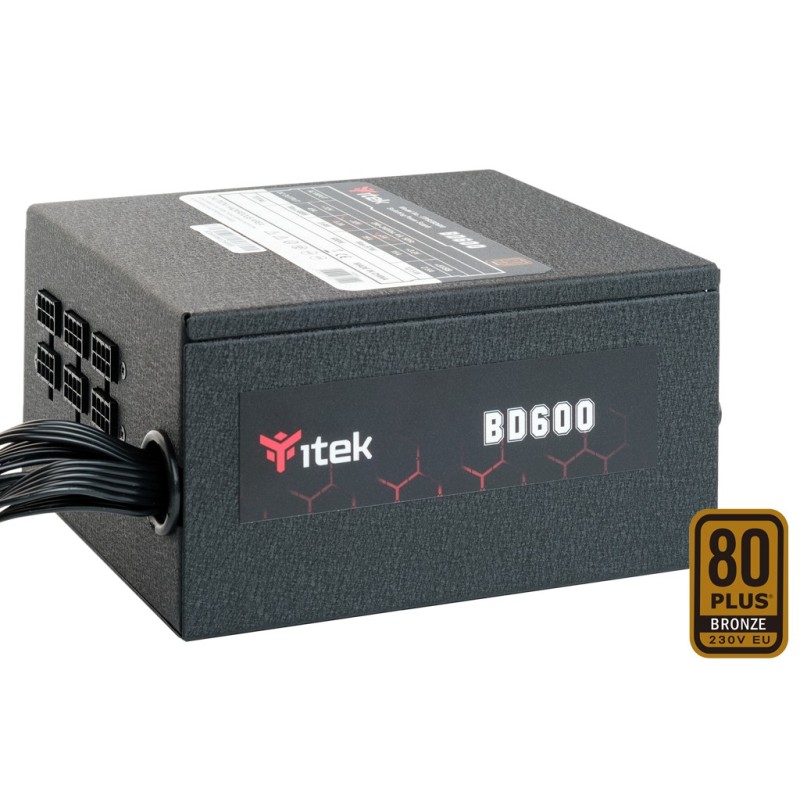 itek BD600 alimentatore per computer 600 W 24-pin ATX ATX Nero