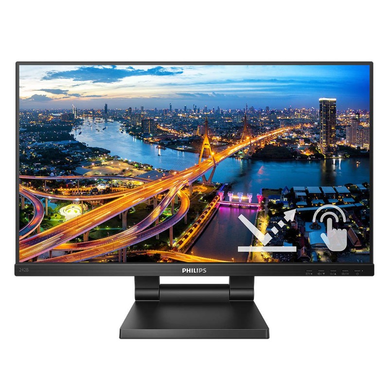 Philips 242B1TC 00 Monitor PC 60,5 cm (23.8") 1920 x 1080 Pixel Full HD LED Touch screen Nero