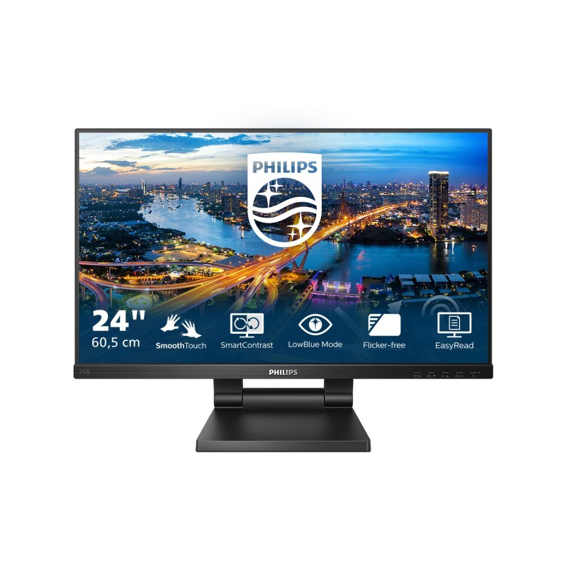 Philips 242B1TC 00 Monitor PC 60,5 cm (23.8") 1920 x 1080 Pixel Full HD LED Touch screen Nero