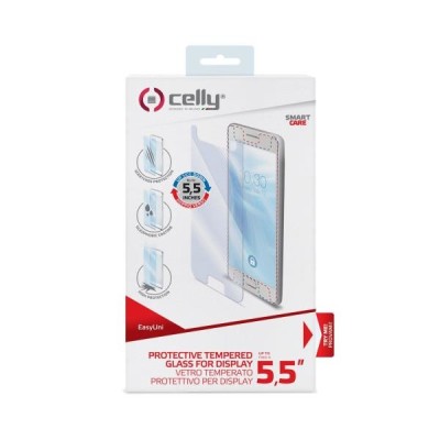 Celly EASYUNI55 protezione per lo schermo e il retro dei telefoni cellulari Pellicola proteggischermo trasparente Universale 1