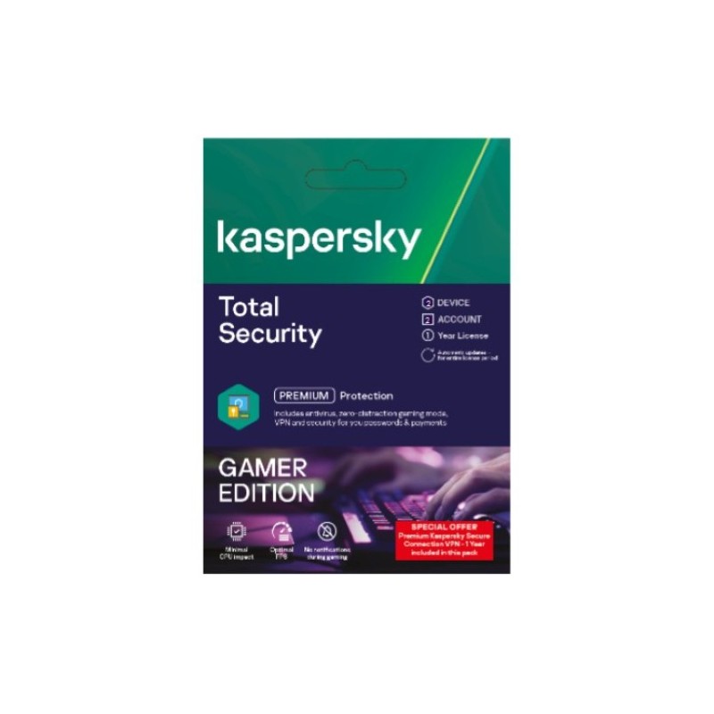 Kaspersky Total Security 2019 Sicurezza antivirus Full ITA 1 licenza e 1 anno i