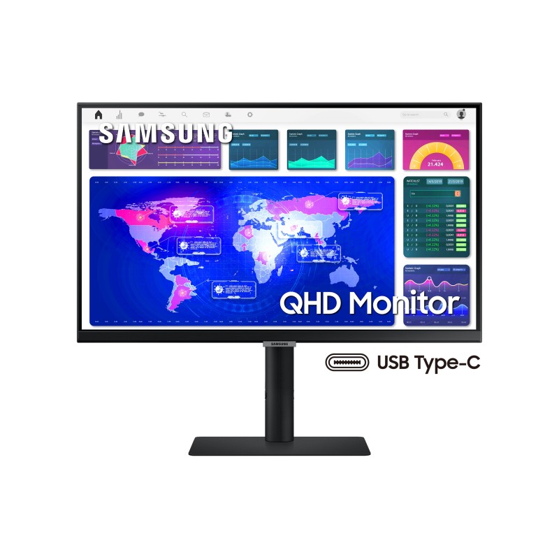 Samsung ViewFinity S6 S60UA Monitor PC 61 cm (24") 2560 x 1440 Pixel Quad HD LCD Nero