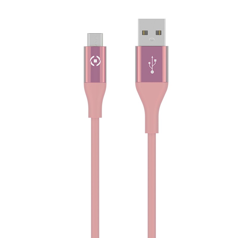 Celly USBMICROCOLORPK cavo USB 1 m USB 2.0 USB A Micro-USB B Rosa