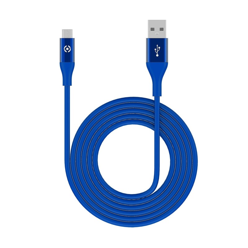 Celly USBMICROCOL3MBL cavo USB 3 m USB A Micro-USB B Blu