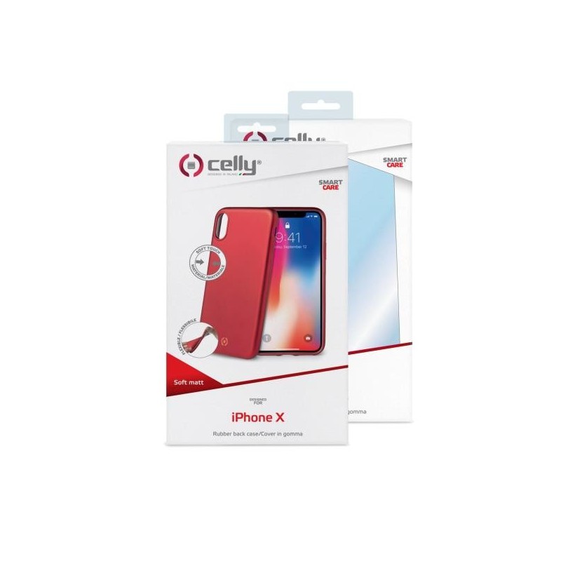 Celly SOFTMATT900RD custodia per cellulare 14,9 cm (5.85") Cover Rosso