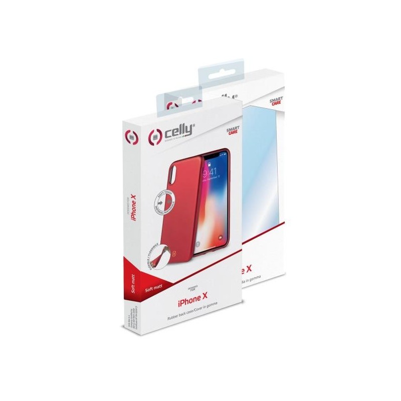 Celly SOFTMATT900RD custodia per cellulare 14,9 cm (5.85") Cover Rosso