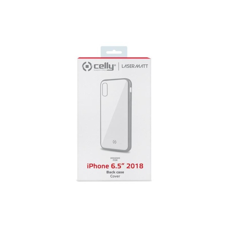 Celly Laser Matt custodia per cellulare 16,5 cm (6.5") Cover Trasparente, Argento