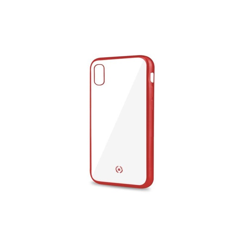 Celly Laser Matt custodia per cellulare 15,5 cm (6.1") Cover Trasparente, Rosso