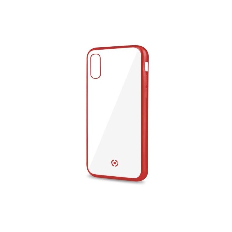 Celly Laser Matt custodia per cellulare 16,5 cm (6.5") Cover Trasparente, Rosso