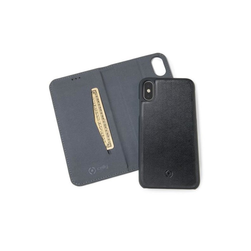 Celly GHOSTWALLY900BK custodia per cellulare 14,9 cm (5.85") Custodia a libro Nero