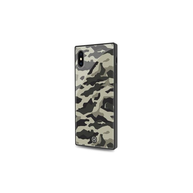 Celly DIAMOND SQUARE CAMO IPXS X BK custodia per cellulare 14,7 cm (5.8") Cover Nero, Mimetico