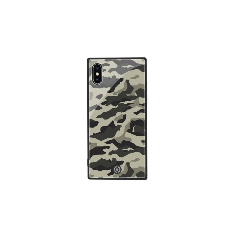 Celly DIAMOND SQUARE CAMO IPXS X BK custodia per cellulare 14,7 cm (5.8") Cover Nero, Mimetico