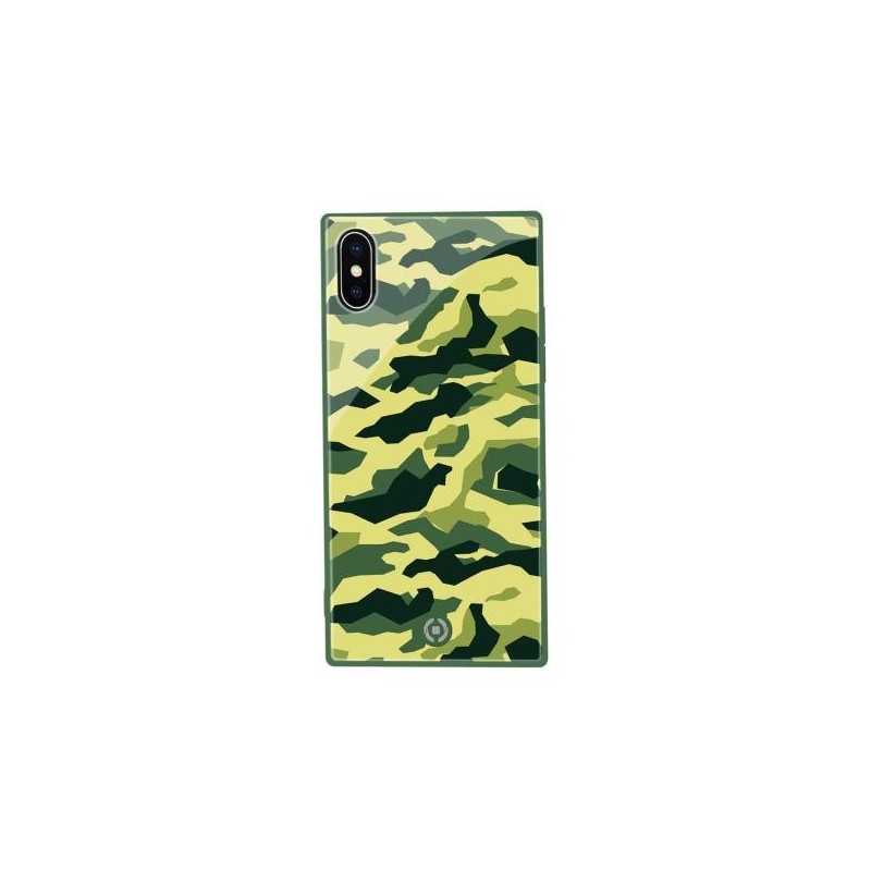 Celly Diamond Square custodia per cellulare 14,7 cm (5.8") Cover Mimetico, Verde