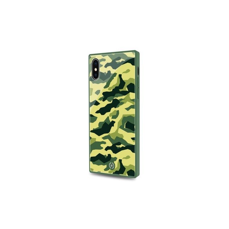 Celly Diamond Square custodia per cellulare 14,7 cm (5.8") Cover Mimetico, Verde