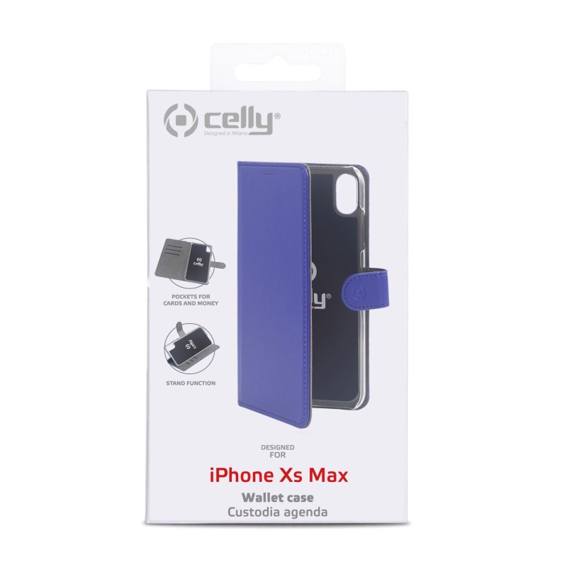 Celly Wally custodia per cellulare 16,5 cm (6.5") Custodia a borsellino Blu