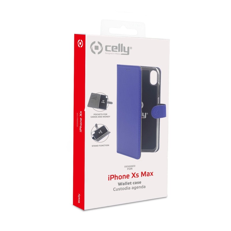 Celly Wally custodia per cellulare 16,5 cm (6.5") Custodia a borsellino Blu