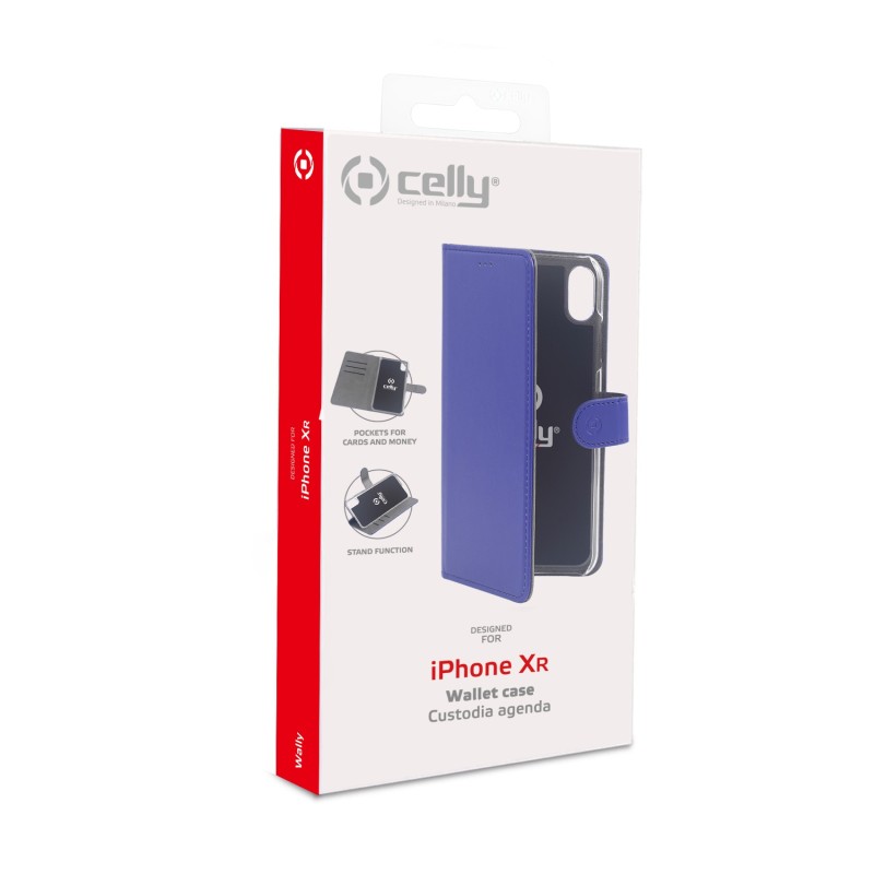 Celly Wally custodia per cellulare 15,5 cm (6.1") Custodia a borsellino Blu