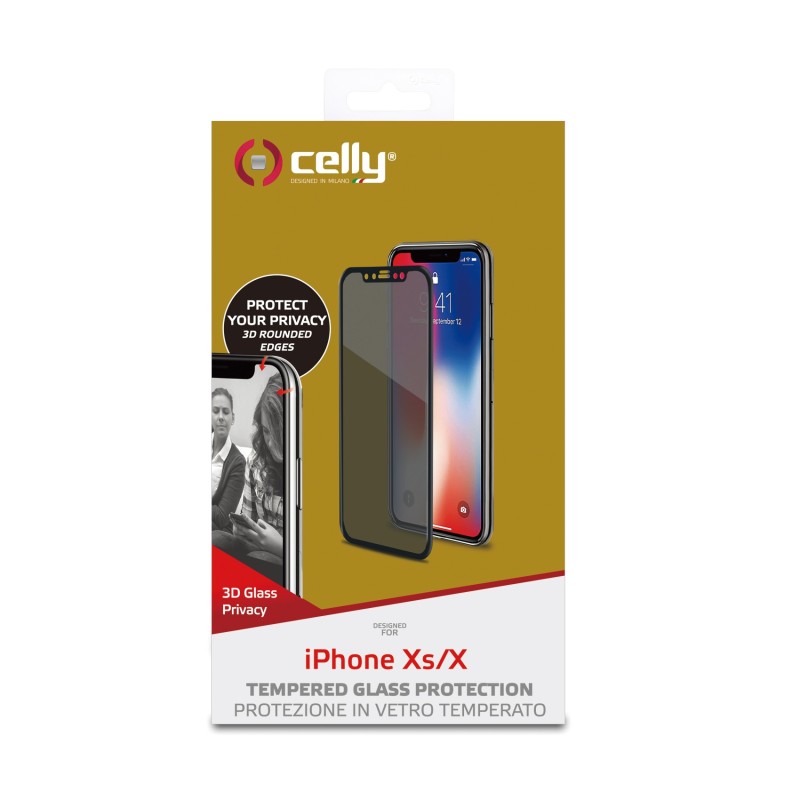 Celly Privacy 3D Glass Pellicola proteggischermo trasparente Apple 1 pz