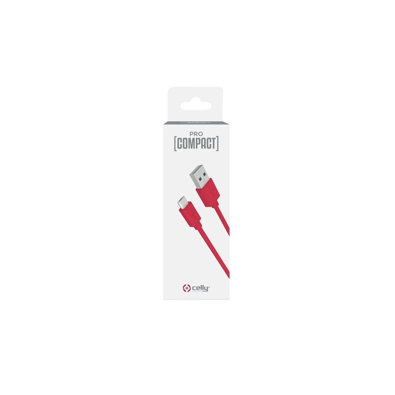 Celly PCUSBMICRORD cavo USB 1 m USB A Micro-USB B Rosso