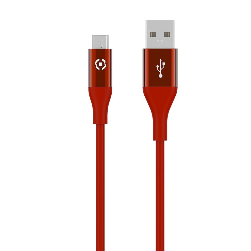 Celly USBMICROCOL3MRD cavo USB 3 m USB A Micro-USB B Rosso