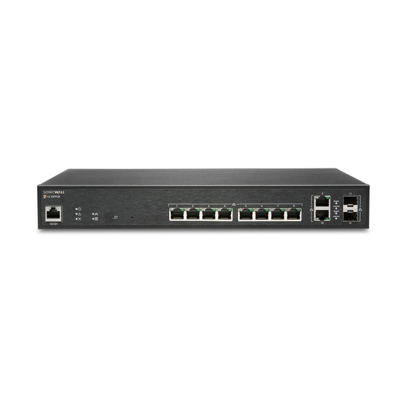 SonicWall SWS12-10FPOE Gestito L2 Gigabit Ethernet (10 100 1000) Supporto Power over Ethernet (PoE) Nero