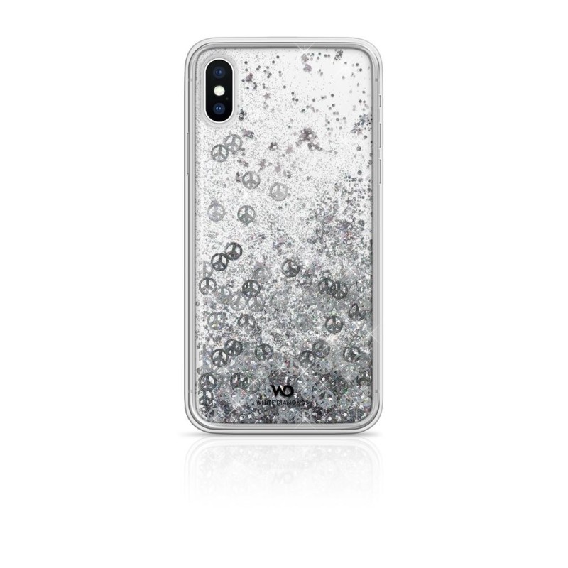 White Diamonds Sparkle custodia per cellulare 14,7 cm (5.8") Cover Argento, Trasparente