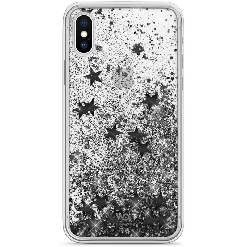 White Diamonds Sparkle custodia per cellulare 14,7 cm (5.8") Cover Argento, Trasparente