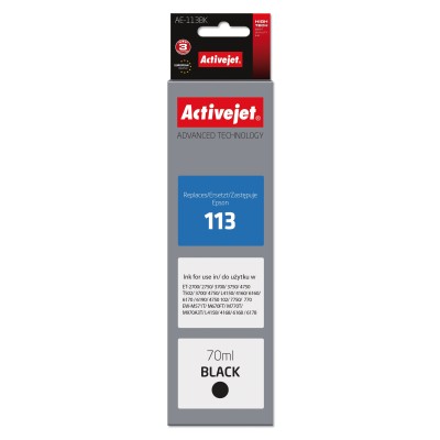Activejet AE-113BK cartuccia d'inchiostro 1 pz Compatibile Resa standard Nero