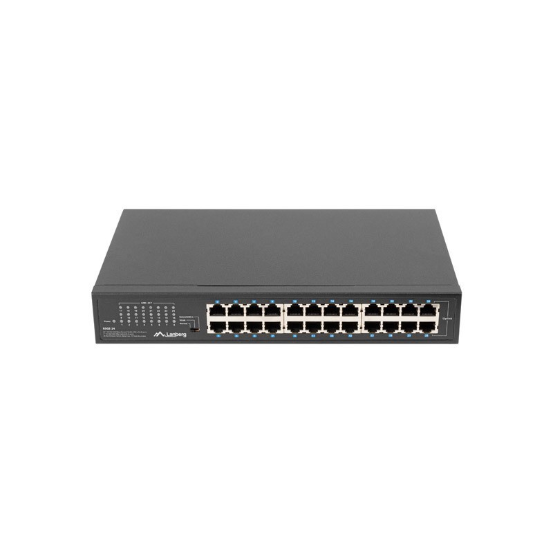 Lanberg RSGE-24 switch di rete Non gestito Gigabit Ethernet (10 100 1000) 1U Nero