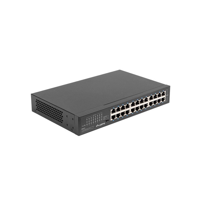 Lanberg RSGE-24 switch di rete Non gestito Gigabit Ethernet (10 100 1000) 1U Nero