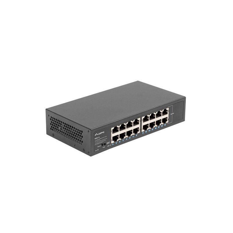 Lanberg RSGE-16 switch di rete Non gestito Gigabit Ethernet (10 100 1000) 1U Nero