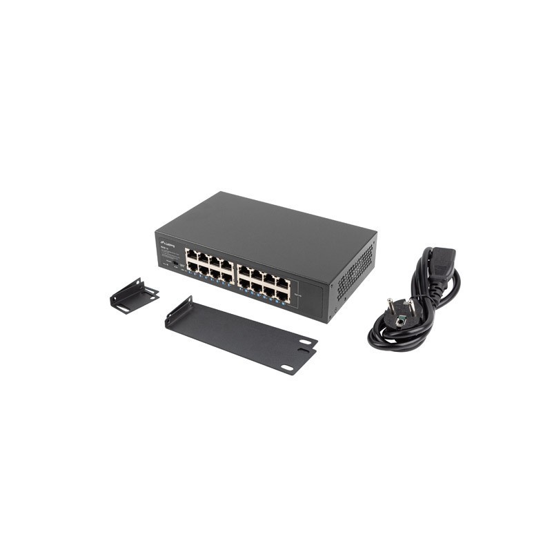 Lanberg RSGE-16 switch di rete Non gestito Gigabit Ethernet (10 100 1000) 1U Nero