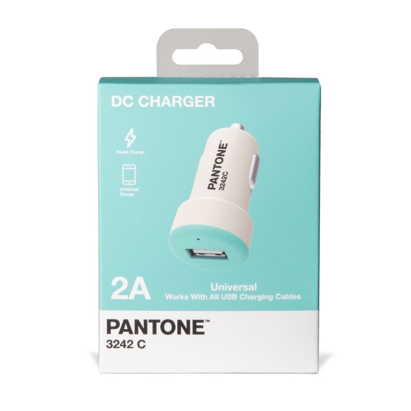 Pantone PT-DC1USBL Caricabatterie per dispositivi mobili Universale Blu, Bianco Accendisigari Auto