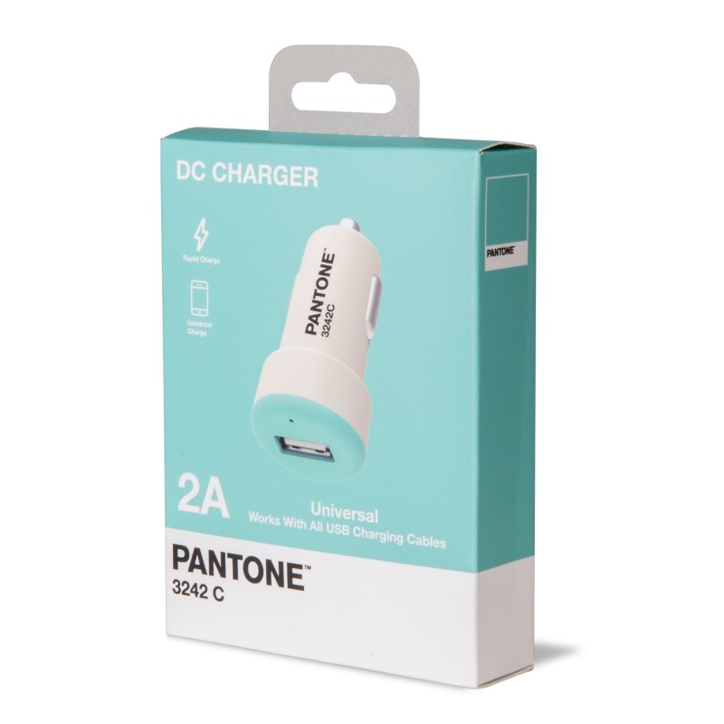 Pantone PT-DC1USBL Caricabatterie per dispositivi mobili Universale Blu, Bianco Accendisigari Auto