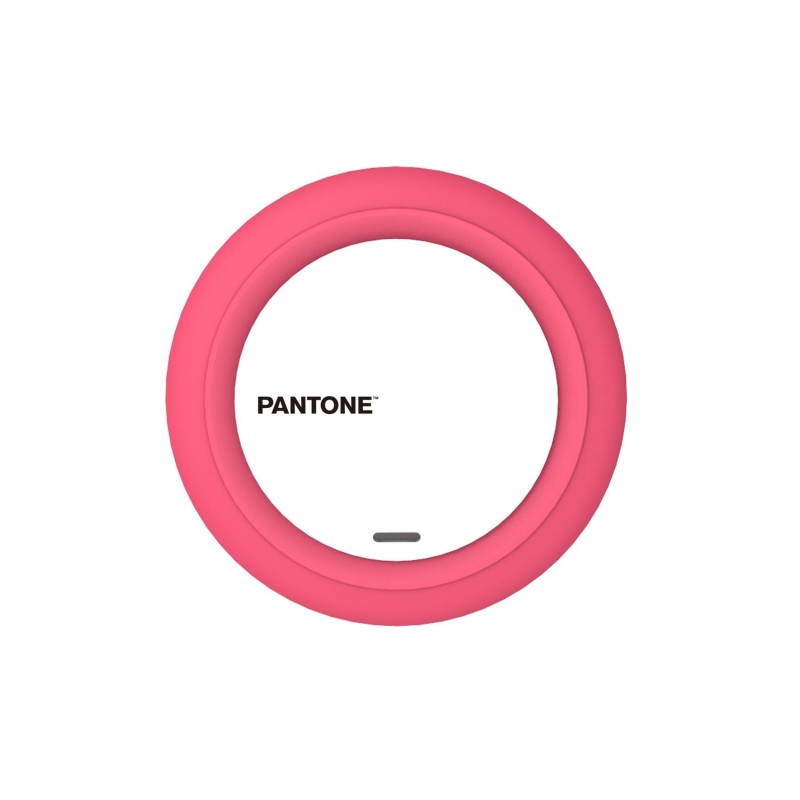 Pantone PT-WC001P Caricabatterie per dispositivi mobili Smartphone Rosa, Bianco USB Carica wireless Interno