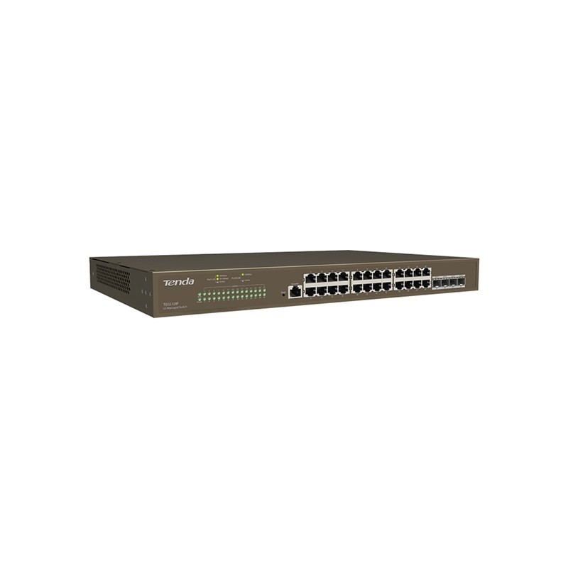 Tenda TEG5328F switch di rete Gestito L3 Gigabit Ethernet (10 100 1000) 1U Nero