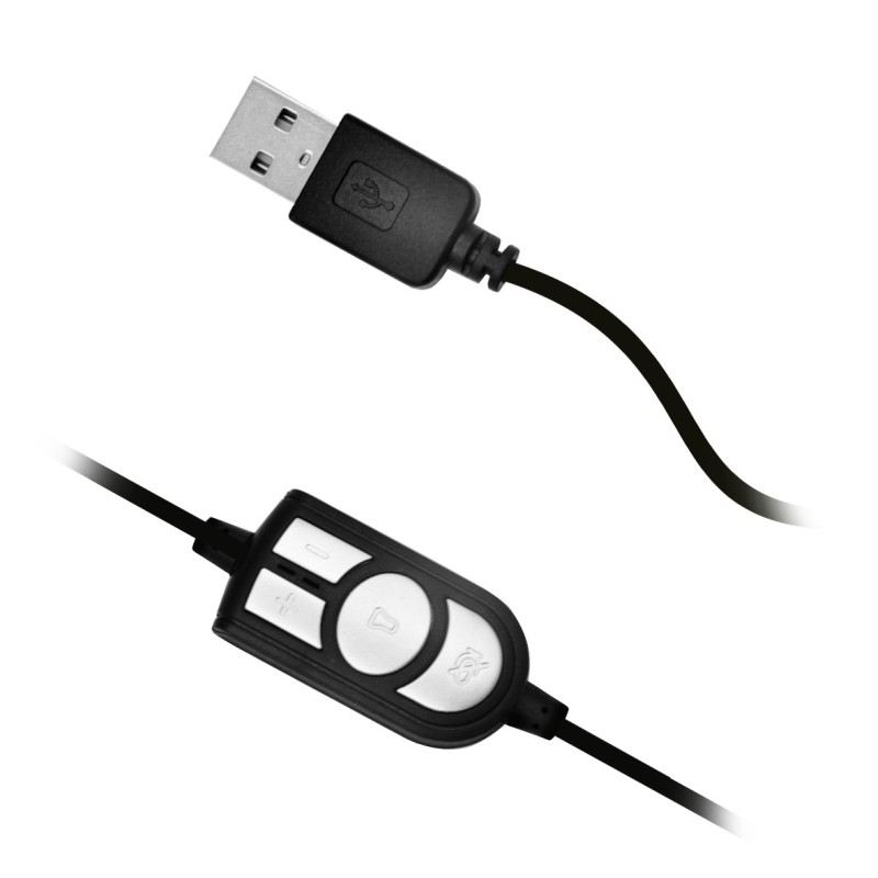 Atlantis Land P003-USB501 cuffia e auricolare Cablato A Padiglione Ufficio USB tipo A Nero