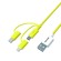 Pantone PT-USB003Y1 cavo USB 1,2 m USB A USB C Micro USB A Lightning Giallo