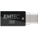 Emtec T260C unità flash USB 32 GB USB Type-A   USB Type-C 3.2 Gen 1 (3.1 Gen 1) Nero, Acciaio inossidabile