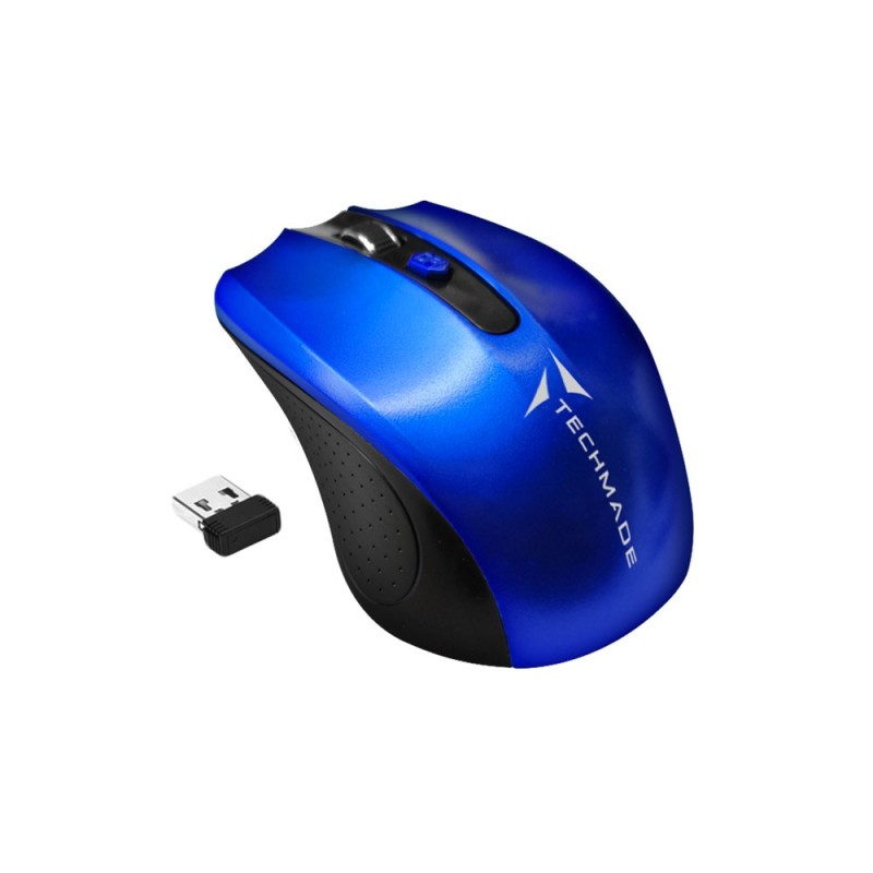 Techmade TM-XJ30-BL mouse Ambidestro RF Wireless Ottico 1600 DPI