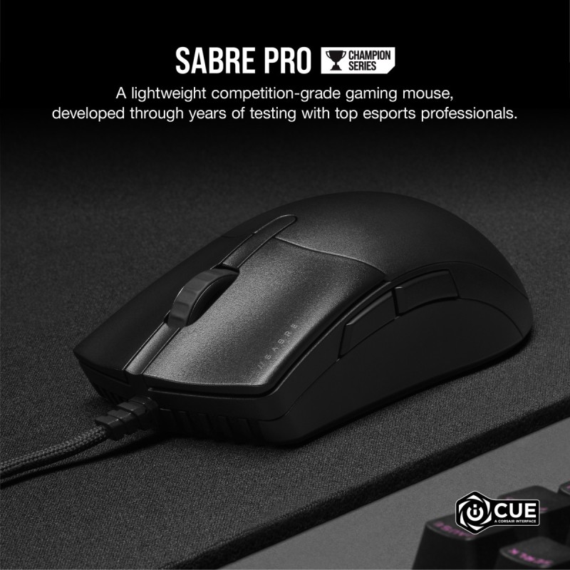 Corsair SABRE PRO mouse Mano destra USB tipo A Ottico 18000 DPI