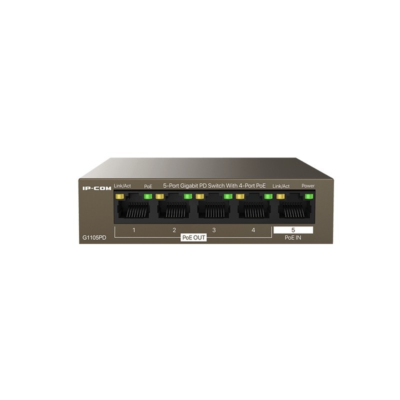 IP-COM Networks G1105PD switch di rete Non gestito L2 Gigabit Ethernet (10 100 1000) Supporto Power over Ethernet (PoE) Nero